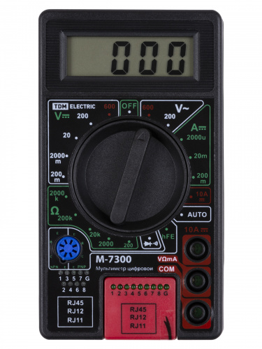 Мультиметр цифровой серия "МастерЭлектрик" М-7300 (каб.тестер RJ-11,12,45) TDM (1/40) (SQ1005-0010) фото 4