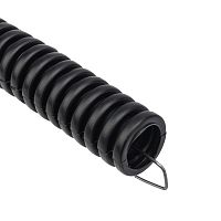 Труба гофрированная из ПНД, с зондом, черная, Ø25 мм (бухта 10 м/уп.) REXANT (1/10)