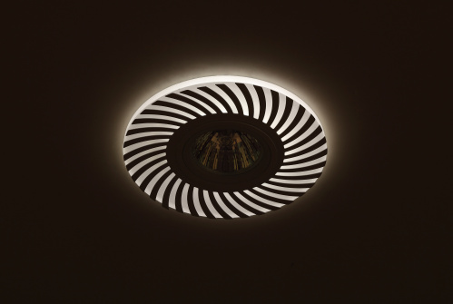 Светильник ЭРА декор cо светодиодной подсветкой MR16, 220V, max 11W, черный (1/50/1500) DK LD32 BK /1 фото 2