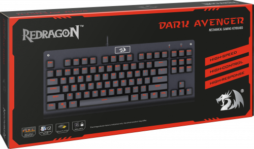 Клавиатура механическая игровая Redragon Dark Avenger 2 RU,RGB подсветка,компактная, черный (1/10) (70770) фото 10