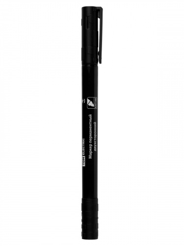Маркер перманентный двухсторонний 0,4/1 мм, черный (пакет) круглый наконечник TDM (10/600) фото 5