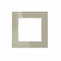 Рамка SMARTBUY 1-местная стекло коричневая "Нептун" (SBE-05br-Glass-FR-1) (1/100)