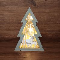 Фигурка деревянная NEON-NIGHT с подсветкой "Елочка" 20х6,5х29 см (1/12) (504-025)