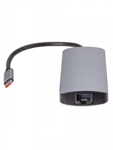USB-концентратор USB3.1 Type-CM-->HDMI 4K*60Hz +3USB3.1(10Гбс)+RJ45+TF+SD+PD VCOM <CU4641> (1/125) фото 21