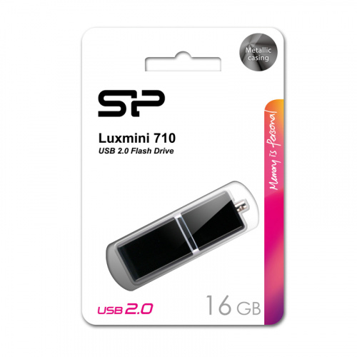 Флеш-накопитель USB  16GB  Silicon Power  LuxMini 710 чёрный (SP016GBUF2710V1K) фото 9