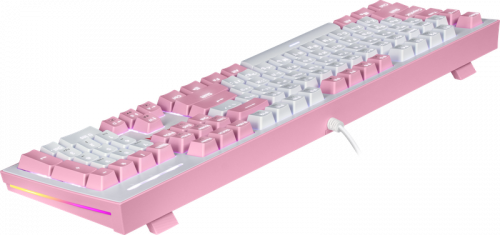 Клавиатура механическая игровая REDRAGON Hades Розовая, тихая, 104 клавиши, бело-розовый (1/10) (70821) фото 3