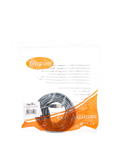 Патч-корд литой TELECOM FTP кат.5e, серый, 10 м. (1/30) (NA102-FTP-C5E-10M) фото 3