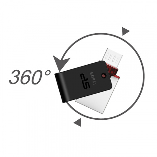 Флеш-накопитель USB 3.2  16GB  Silicon Power  Mobile X31 + Micro-USB, OTG, чёрный (SP016GBUF3X31V1K) фото 9