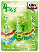 USB  4GB  Mirex  Дракон  зелёный  (ecopack)