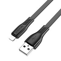 Кабель USB - 8 pin Borofone BX85, 1.0м, 2.4A, цвет: чёрный (1/360)