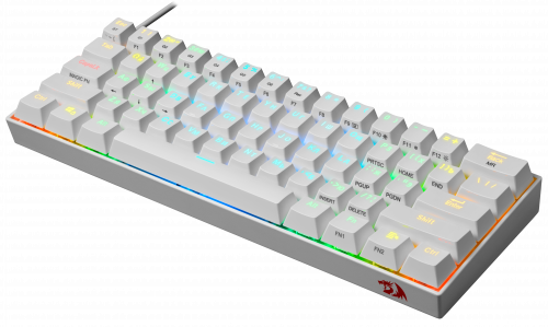 Клавиатура беспроводная REDRAGON Draconic RU,RGB, bluetooth 5.0, белая (1/20) (77810) фото 5
