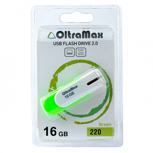 Флеш-накопитель USB  16GB  OltraMax  220  зелёный (OM-16GB-220-Green) фото 6