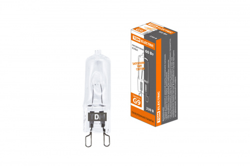 Лампа TDM капсульная галогенная G9 60Вт JCD 230В прозрачная (1/1000) (SQ0341-0058)