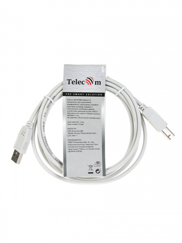 Кабель USB2.0  A-->B (1.8м) Telecom <TC6900-1.8M>(1/150) фото 3