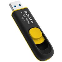 USB 3.0  64GB  A-Data  UV128  чёрный/желтый