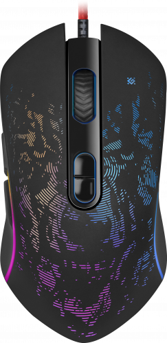 Мышь Defender Witcher GM-990, черный, USB, RGB, 7 кнопок, 3200dpi (1/40) (52990) фото 4