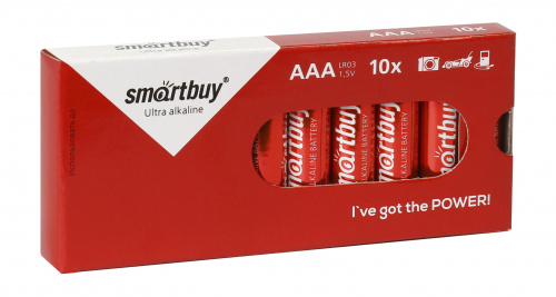 Элемент питания SMARTBUY  LR03 box 10   (10/800)  											 (SBBA-3A10BX)