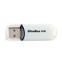 Флеш-накопитель USB  4GB  OltraMax  230  белый (OM-4GB-230-White)