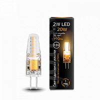 Лампа светодиодная GAUSS G4 12V 2W 190lm 3000K силикон 1/10/200 (207707102)
