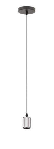 Светильник ЭРА подвесной накладной Подсветка декоративная цоколь Е27, провод 1 м, цвет хром (60/360) PL13 E27 - 5 CH фото 6
