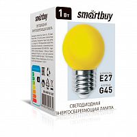 Лампа светодиодная SMARTBUY YELLOW G45-01W/E27 (SBL-G45Y-01-E27) (10/100)