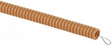 Труба ЭРА гофрированная ПВХ (сосна) d 20мм с зонд. легкая 25м (60)