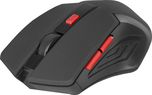 Беспроводная мышь DEFENDER Accura MM-275, 6 кнопок, 800-1600 dpi, USB, красный, (1/40) (52276) фото 7