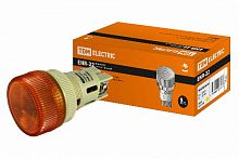 Лампа ENR-22 сигнальная d22мм желтый неон/230В цилиндр TDM (SQ0702-0014)
