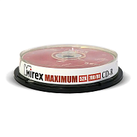 Диск CD-R Mirex Brand 52X 700 МБ, Cake box (10/300) (UL120052A8L)