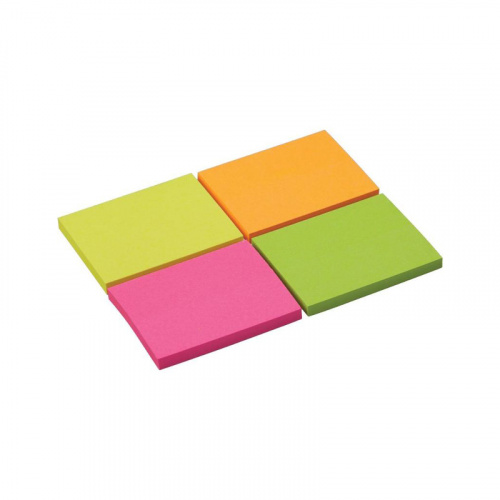 Блок-кубик Attache Selection с клеев. краем 38х51, неон, 4 цвета 50х4 (1/24/288) фото 2