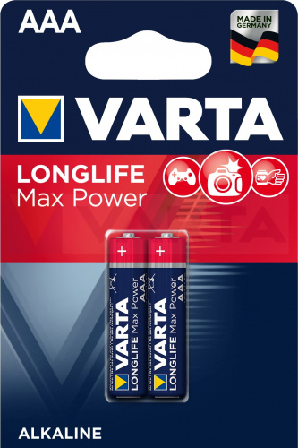 Элемент питания VARTA  LR03 LONGLIFE MAX POWER   (2 бл)  (2/20/100) (04703101412)
