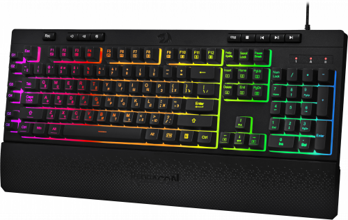 Клавиатура игровая Redragon Shiva RU,RGB, 26 anti-ghost keys, черный (1/10) (77689) фото 3