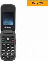 Мобильный телефон Digma VOX FS240 32Mb серый раскладной 2Sim 2.44" 240x320 0.08Mpix GSM900/1800 FM microSDHC max32Gb (1497205)