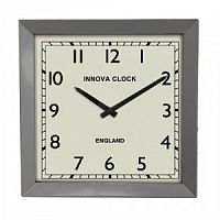 Innova Часы W09649, квадратные металлические, размер 29*29 см, цвет серый (12/144)