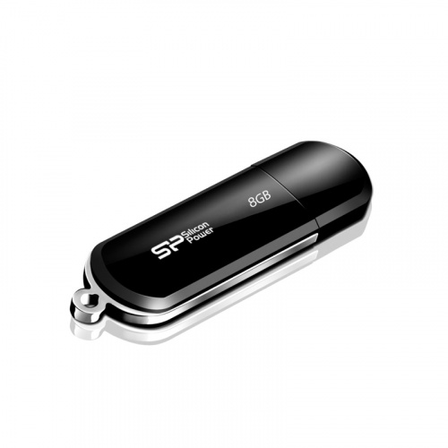 Флеш-накопитель USB  8GB  Silicon Power  LuxMini 322  чёрный (SP008GBUF2322V1K) фото 2