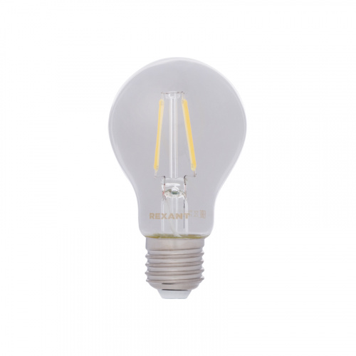 Лампа светодиодная REXANT филаментная Груша A60 11,5 Вт 1380 Лм 4000K E27 прозрачная колба (10/100) (604-077)