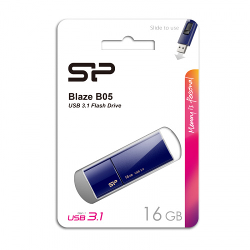 Флеш-накопитель USB 3.0  16GB  Silicon Power  Blaze B05  синий (SP016GBUF3B05V1D) фото 13