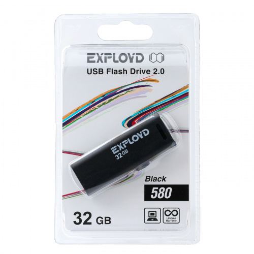 Флеш-накопитель USB  32GB  Exployd  580  чёрный (EX-32GB-580-Black) фото 5