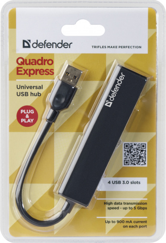 Разветвитель Defender Quadro Express USB 3.0,4 порта (1/100) (83204) фото 7