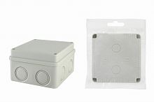 Распаячная коробка ОП 110х110х70мм, крышка на винтах, IP55, 8вх., без гермовводов TDM (48) (SQ1401-0814)