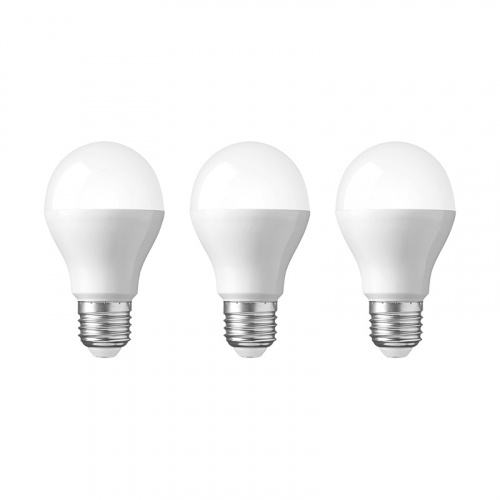 Лампа светодиодная REXANT Груша A60 9.5 Вт E27 903 Лм 2700K теплый свет (3 шт./уп.) (3/18) (604-001-3)