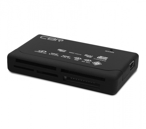 Картридер CBR CR-455 USB 2.0, All-in-one, SDHC, черный  (CR 455) фото 5