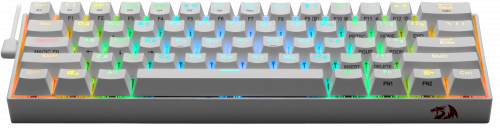 Клавиатура беспроводная REDRAGON Draconic RU,RGB, bluetooth 5.0, белая (1/20) (77810) фото 4