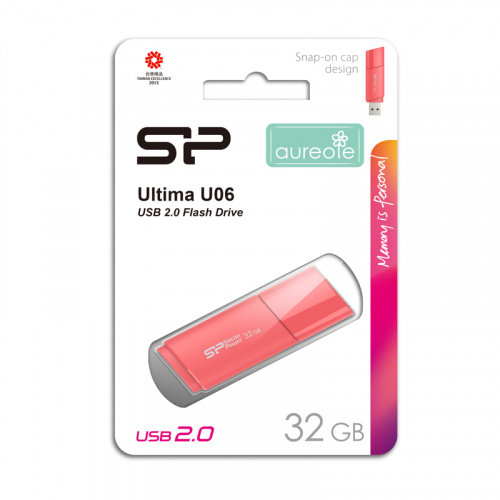 Флеш-накопитель USB  32GB  Silicon Power  Ultima U06  розовый (SP032GBUF2U06V1P) фото 13