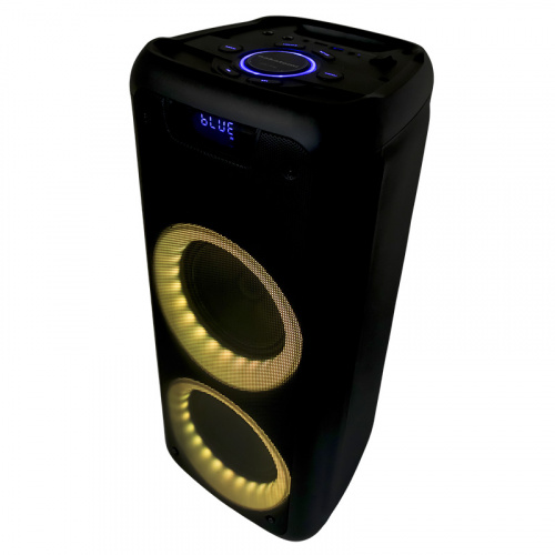 Портативная акустика напольная Nakatomi GS-40, 1.0, 50WRMS, Караоке с беспр. микрофоном, BT+FM+USB+SD+LED+ДУ, черный фото 2