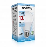Лампа светодиодная SMARTBUY A60 13Вт 220V 4000K E27 (нейтральный свет) (1/10/50) (SBL-A60-13-40K-E27-A)