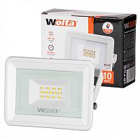 Прожектор светодиодный WOLTA WFL-10W/06W 5500K 10W SMD IP65 850 Лм, холодный свет, белый 1/40
