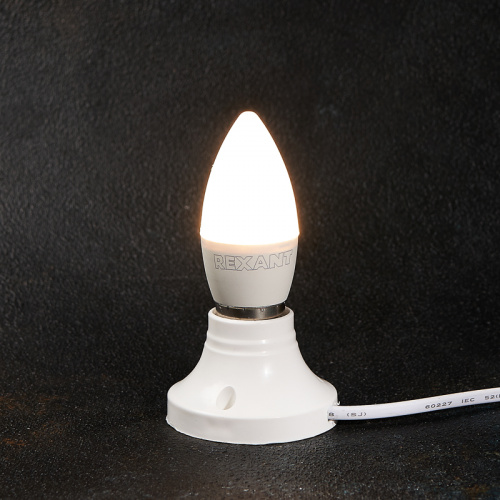 Лампа светодиодная REXANT Свеча (CN) 7,5 Вт E27 713 лм 2700 K теплый свет (1/10/100) фото 2