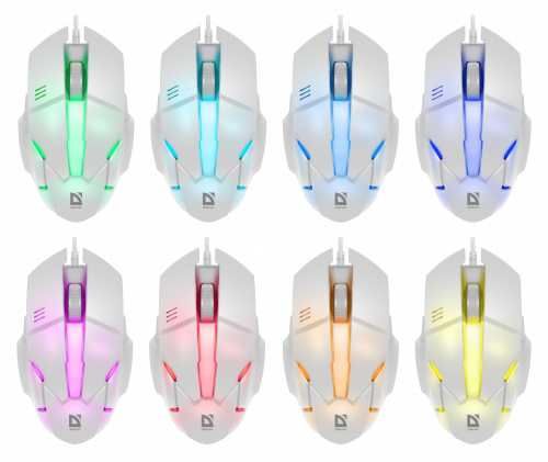 Мышь проводная DEFENDER Host MB-982, 7цветов,1000 dpi,белый (1/60) (52983) фото 4