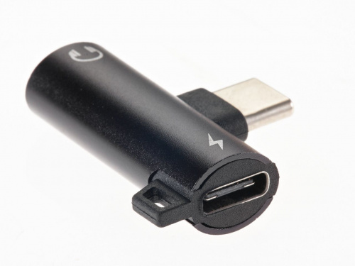 Переходник USB3.1 Type-C 2 in 1 audio+PD charging черный <TA433-B> (1/1000) (TA433M-B) фото 4